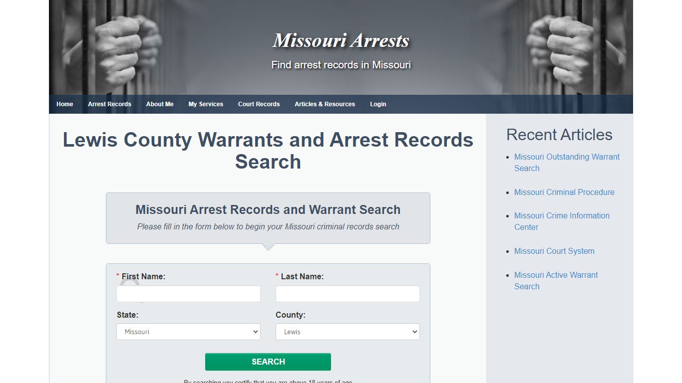 Lewis County Warrants and Arrest Records Search